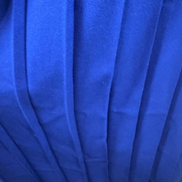 Vintage Talbots royal blue long sleeve pleated maxi dress size 16 - Picture 4 of 7